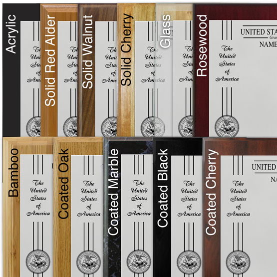 Comparison of board options with silver aluminum metal.