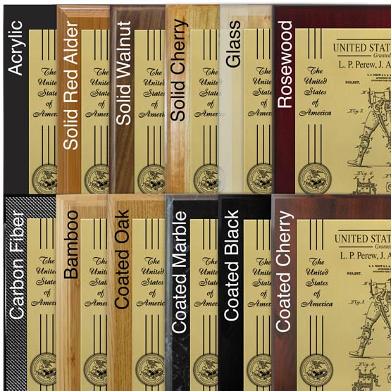 Comparison of board options with gold aluminum metal.