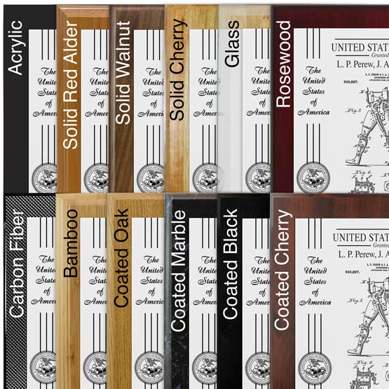 Comparison of board options with white aluminum metal.