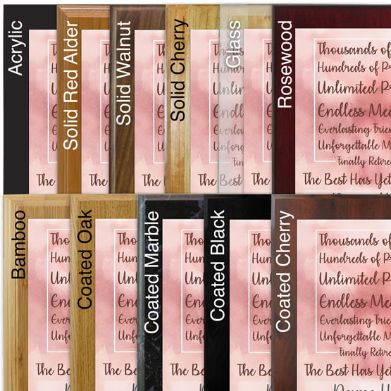 Watercolor Retirement Plaques for Women - 8x10” Custom Plaques