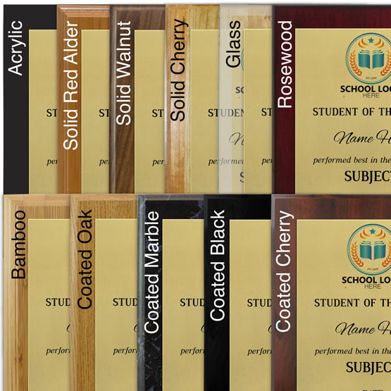 Custom Student of the Year Plaques - Sublimated Aluminum Plaques