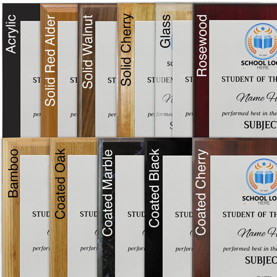 Custom Student of the Year Plaques - Sublimated Aluminum Plaques
