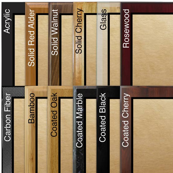 Comparison of board options for bronze plaques.