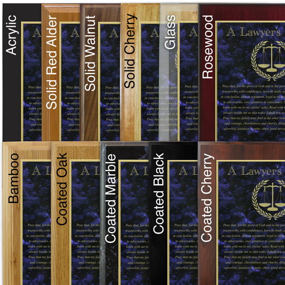 Custom Lawyer’s Prayer Plaque - Aluminum Plaque with Name and Title