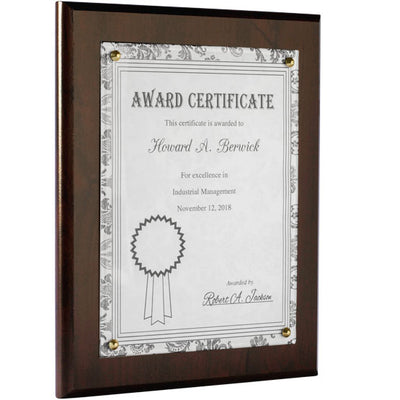 Certificate Plaque Display Kits - Certificate Kits with Gold Tacks