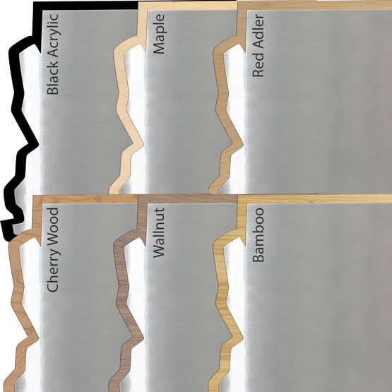 Comparison of board options with stainless steel metal