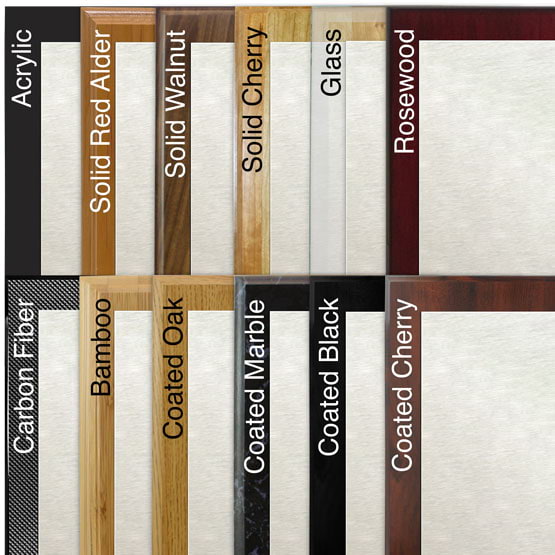 Comparison of board options with stainless steel metal