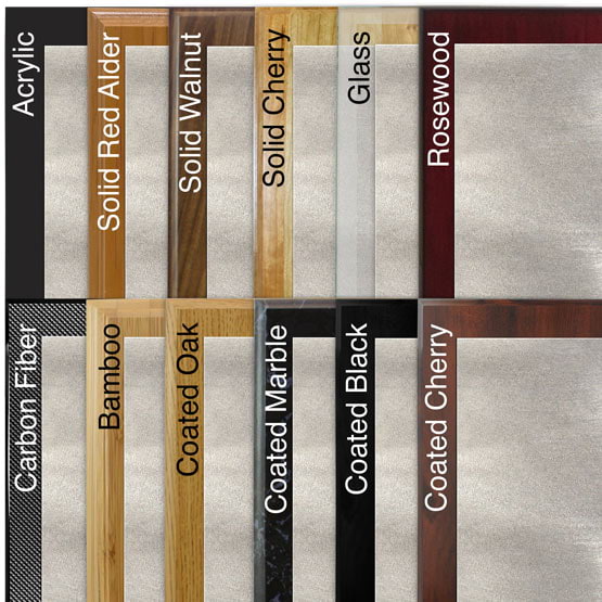 Comparison of board options with titanium steel metal
