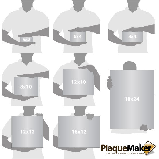 Small Rectangular Sign Size Custom Acrylic Signs - Engraved Clear Acrylic | PlaqueMaker.com
