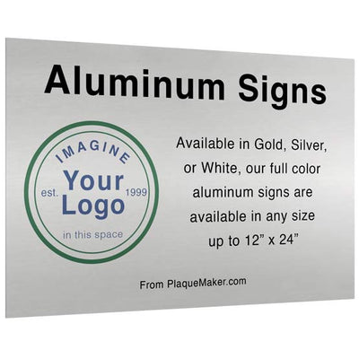 Custom Aluminum Signs - Full Color Aluminum Sign with Logo and Text