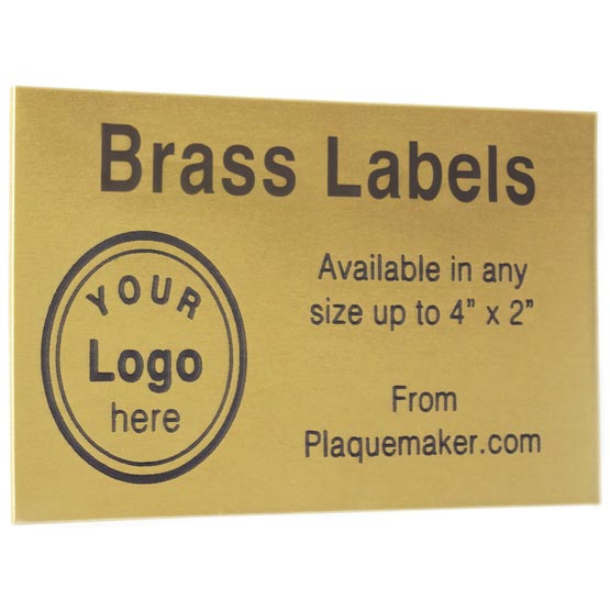 Custom Brass Labels - Engraved Metal Tags | PlaqueMaker.com