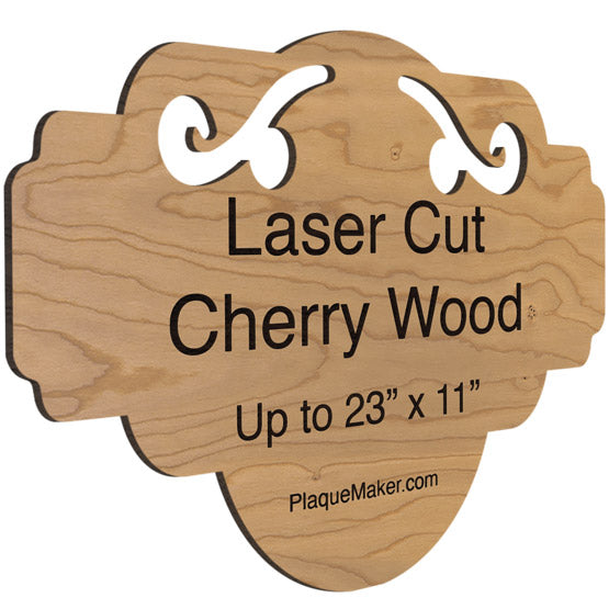 Wood Laser Cutting Service – Cherry Signs & Custom Shapes