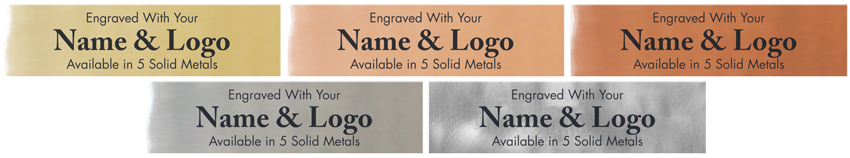 5 Solid Metal Office Name Plates