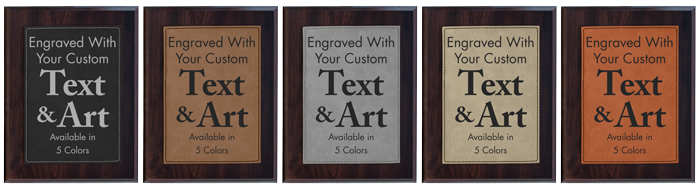 5 Colors of Faux Leather Plate Plaques