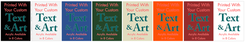 8 Colors of Color Printed Acrylic Signs