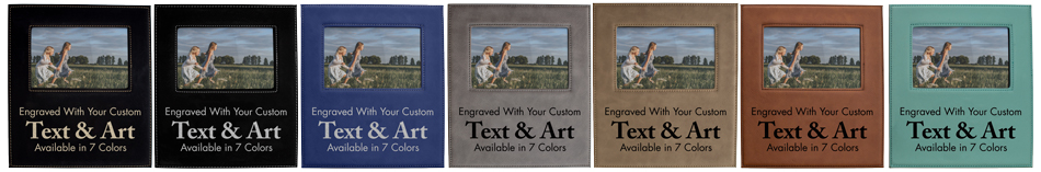 7 Colors of Faux Leather Message Frames