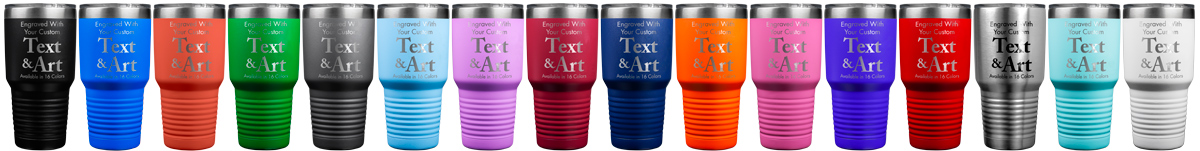 16 Colors of Stainless Steel 30 oz Tumblers