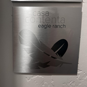 Order 787190 Review Image. Silver aluminum sign attached to a window.