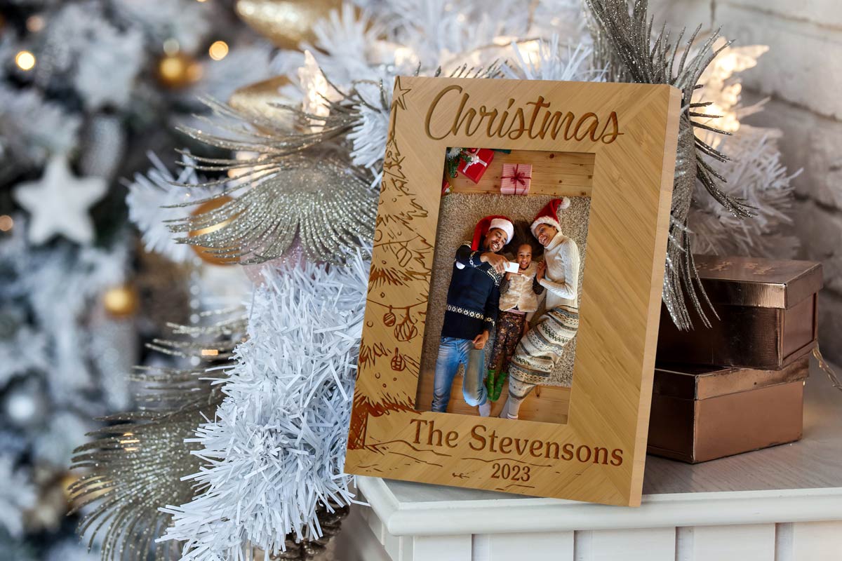 Personalized Christmas Tree Picture Frame Gift.
