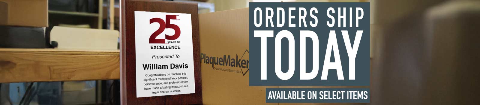 Orders Ship Today. Available on Select Items. Image Features A Selection Of Our Same Day Shipping Items.
