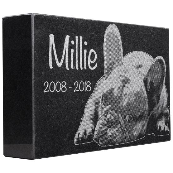 Custom Dog Granite Headstone