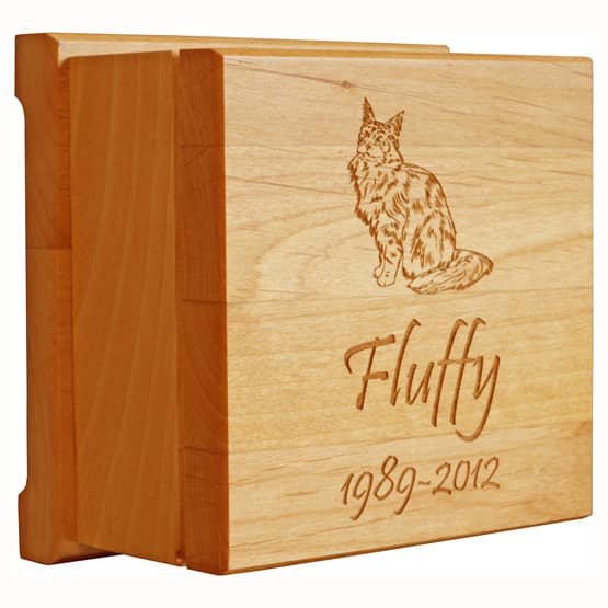 Custom Engraved Wood Pet Memorial Cremation Urns Pet Urns For Ashes From Plaquemaker
