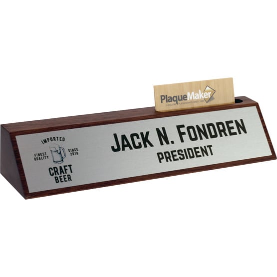 Custom Engraved 10 Walnut Name Plates Plaquemaker Com