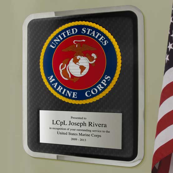 Color Printed Marine Corps Military Plaque Plaquemaker Com