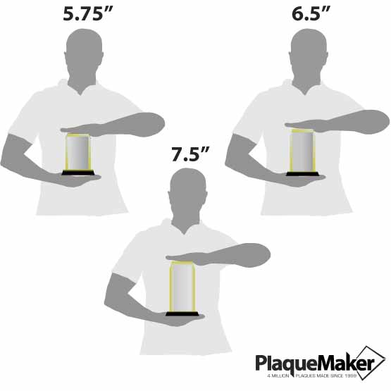 Gold Acrylic Corners Size Guide