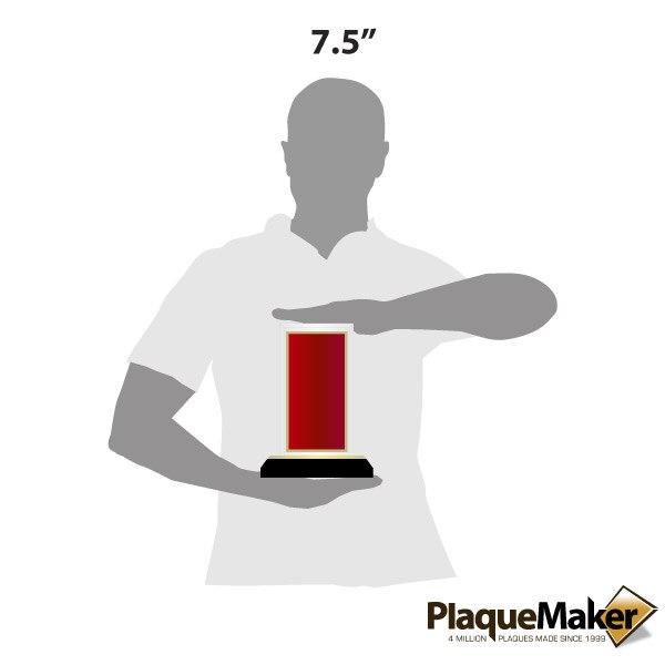 Red & Gold Acrylic Award Size Guide