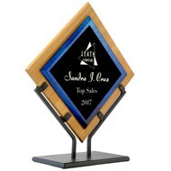 Custom Blue Acrylic Standing Awards