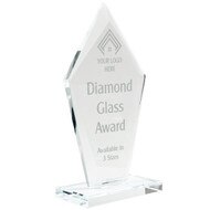 Custom Engraved Glass Diamond Awards With Your Logo And Text