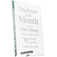 Custom Employee Economy Glass Award