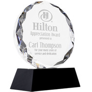 Custom Faceted Glass Circle Awards