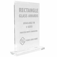 Custom Engraved Glass Rectangle Awards With Your Logo and Text