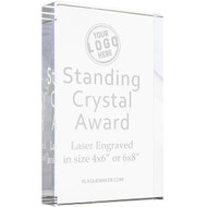 Custom Standing Crystal Glass Award