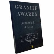 Custom Engraved Granite Awards Standing Via Pin With Your Text And Logo.