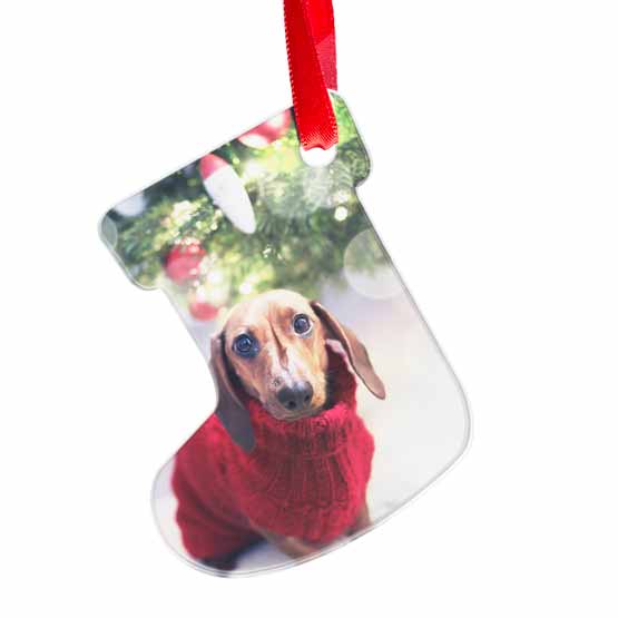 Custom printed stocking ornaments