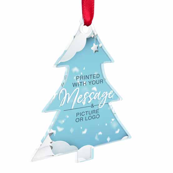 Custom printed tree ornaments