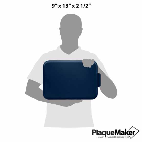 Cake Pan with Navy Lid Size Guide