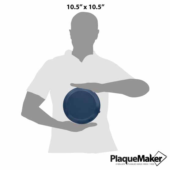 Pie Pan w/ Navy Blue Lid Size Guide