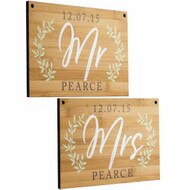 Custom Mr. & Mrs. Chair Signs