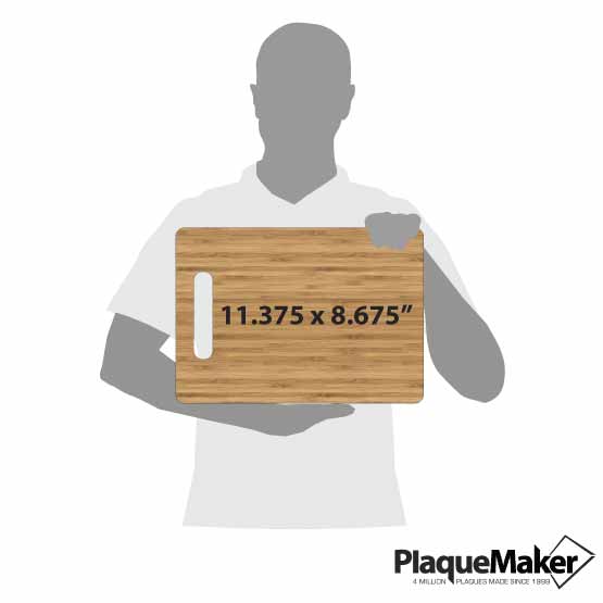 Customizable Newly Wed Family Name Bamboo Cutting Board | 11.375x8.625, PlaqueMaker