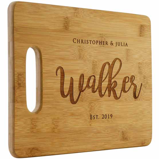 Personalized Dishwasher Safe Bamboo Carving Board 