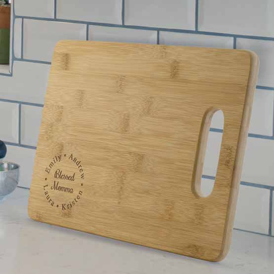 Blessed Mother Wood Cutting Board