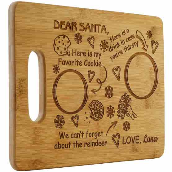 Custom Dear Santa Cutting Board