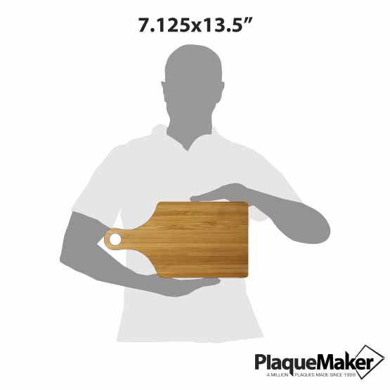 Bamboo Paddle Cutting Board Size