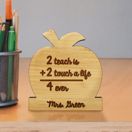 Bamboo Teacher 2+2 Apple on Desk