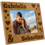 Custom Couples Name & Hearts Frame