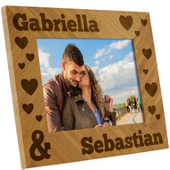 Custom Couples Name & Hearts Frame